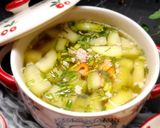 Hình bước làm 2 của món Canh bí xanh tôm khô thịt xay