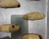 Foto langkah ke 5 dari resep Cranberry Matcha Cheese Bread Tanpa Ulen.
