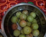 A picture of step 1 of Amla pachak powder.