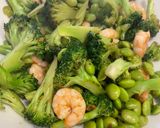 蝦醬毛豆花椰菜炒蝦仁🍤的食譜步驟4照片