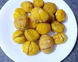 Foto del paso 5 de la receta: Crema de castañas asadas y glaseadas con frutos secos