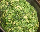 Foto langkah ke 1 dari resep [236] Tumis Kembang Pepaya Teri Medan.