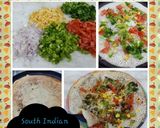 A picture of step 4 of Mixed Veg Uttappam.