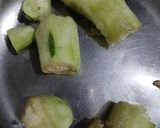 A picture of step 1 of Green beans and Turai Sabji.