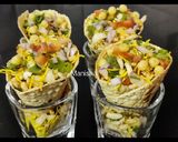 A picture of step 7 of Masala Papad Cones.