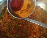 A picture of step 2 of Pav bhaji Charcuterie Board.