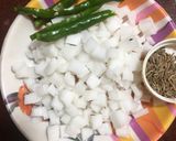 A picture of step 1 of Coconut Moong Dal.