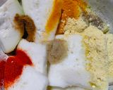 A picture of step 1 of Lauki bhaja.