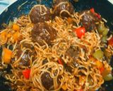 A picture of step 11 of IndoBalls - Indomie Stir Fry and Meatballs #pacemakers.