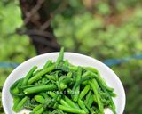 Hình bước làm 3 của món Đọt bí xào tỏi (chay) 🧄