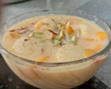 A picture of step 4 of Mango Rasmalai.