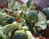 A picture of step 4 of Makhni Broccoli with roasted cashwes & lotus seeds.