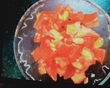 A picture of step 2 of Instant Capsicum, potatoes & tomatoes for Tiffin.