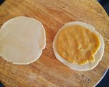 A picture of step 4 of Gud poli jaggery roti.