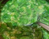 A picture of step 1 of Drumstick leaves moong dal.