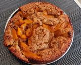 A picture of step 6 of Peach cobbler.