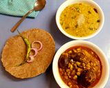 A picture of step 5 of Brinjal pavta Sabji.