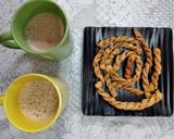 A picture of step 7 of Braided flaky biscuits/ mathri.