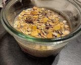 Une image de l'étape 4 de Chia porridge myrtille marron.