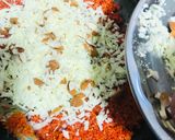 A picture of step 3 of Gajar halwa shots.