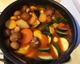 A picture of step 1 of California Farm Zucchini Potato Gochujang Stew.