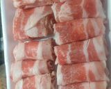 Hình bước làm 1 của món Bò cuộn nấm kim châm nướng BBQ