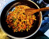 A picture of step 3 of Chicken Macroni.