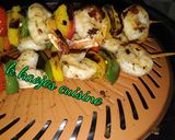 A picture of step 5 of Shrimp kebab.