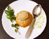 A picture of step 4 of Coconut shell Idli.