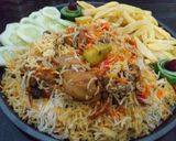 A picture of step 12 of Smoked Biryani 😋🐓🍚.