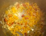 A picture of step 2 of Instant pot barley pilaf.