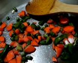 A picture of step 7 of Italian veg sizzler.