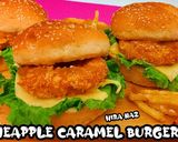 A picture of step 4 of Pineapple caramel burgers.