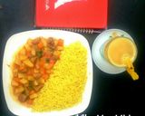 A picture of step 2 of Curried Rice.