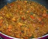 A picture of step 14 of Dhaba style Baingan Masala.
