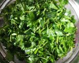 A picture of step 1 of Bathua bhujia.