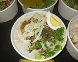 Foto langkah ke 7 dari resep Bubur Ayam Kuah Kuning.
