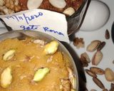 A picture of step 4 of Besan or gajar ka Halva.