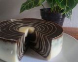Foto langkah ke 7 dari resep Puding Roti Tawar Zebra tanpa telur + mentega.