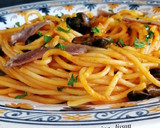 Foto del paso 9 de la receta: Spaghetti con anchoas y aceitunas negras