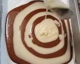 A picture of step 3 of Chocolate Marble cake (zebra cake).