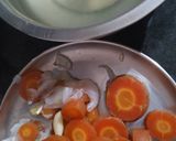 A picture of step 1 of Clear Carrot soup.