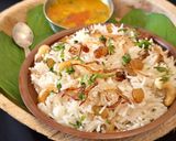 A picture of step 7 of Kerala style Nei choru (One pot meal ghee Rice).