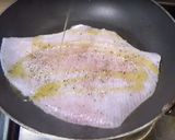 A picture of step 5 of Skate wing with a brown butter and caper sauce.
