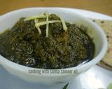 A picture of step 7 of Daigi palak gosht.