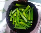 A picture of step 3 of Kurkuri bhindi.