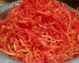 A picture of step 1 of Gajr ka halwa.
