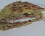 A picture of step 13 of Spanish Omelette Stuffed with Ham and Cheese.