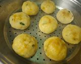 A picture of step 6 of Steamed Stuffed Suji Balls.