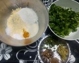 A picture of step 1 of Methi Pakoda.